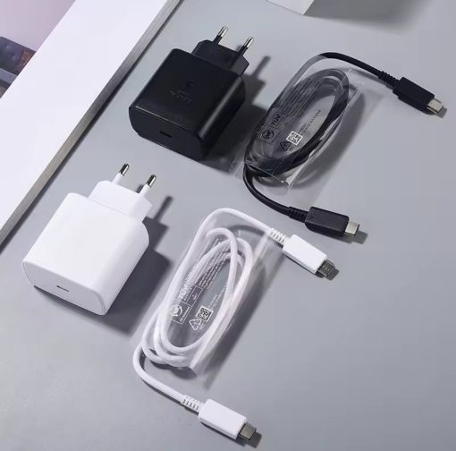 TechFusion.Hub"Samsung 45w PD Super Fast Charging Adapter With Type-C Cable – 2 Pin