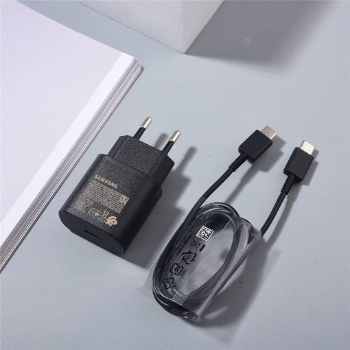TechFusion.Hub"Samsung 25w PD Super Fast Charging Adapter With Type-C Cable – 2 Pin