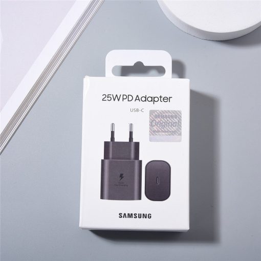 TechFusion.Hub"Samsung 25w PD Super Fast Charging Adapter With Type-C Cable – 2 Pin