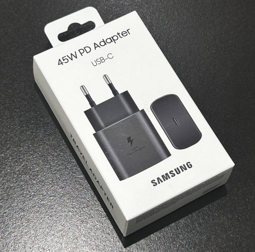 TechFusion.Hub"Samsung 45w PD Super Fast Charging Adapter With Type-C Cable – 2 Pin