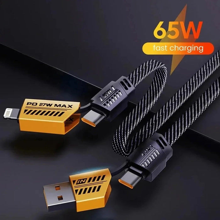 TechFusion.Hub"4 In 1 Multi USB PD Charging Cable (Type-C To C, C To Lightning, USB To C, USB To Lightning)