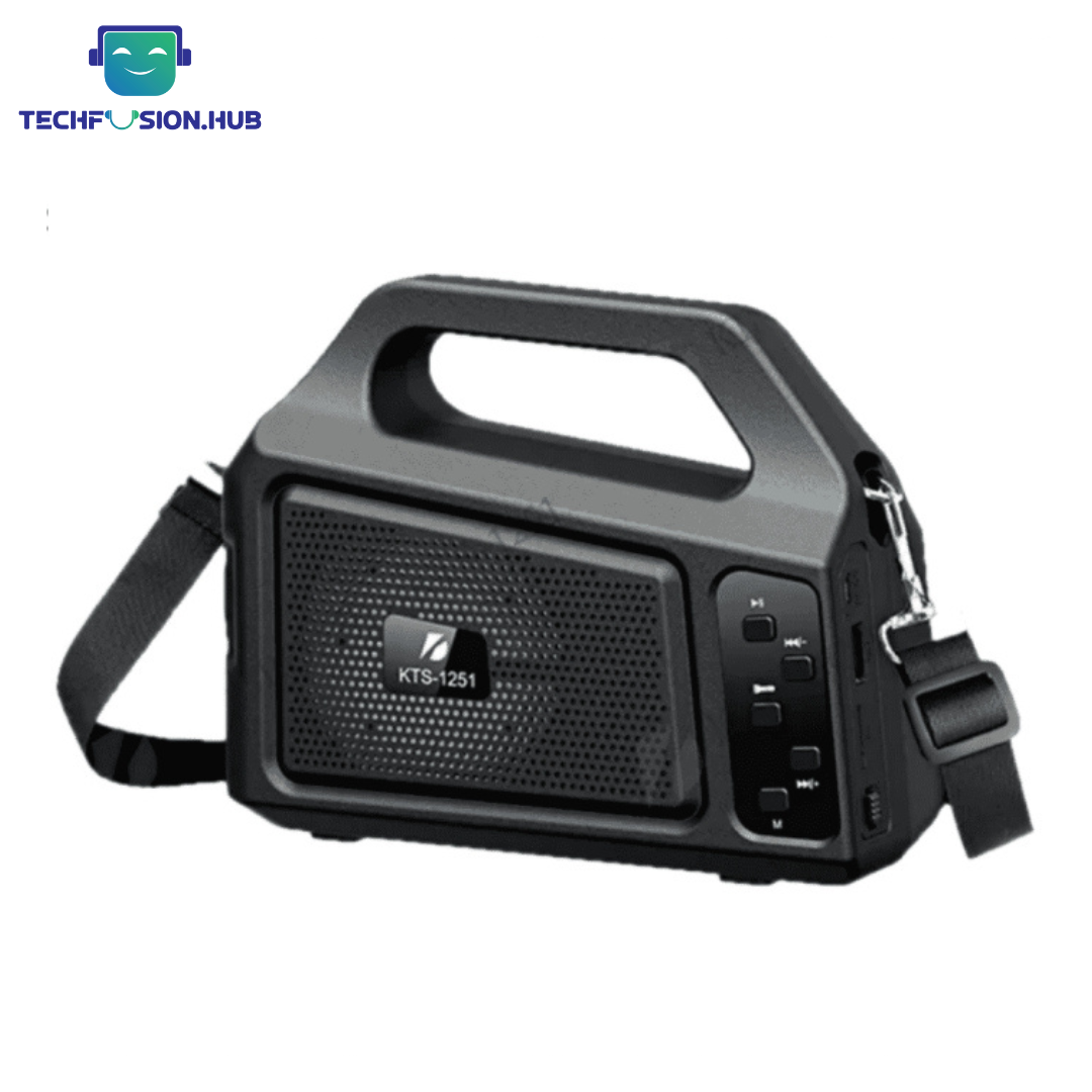 TechFusion.Hub"KTS‑1251 bluetooth speaker solar charging, flashlight, multiple playback modes