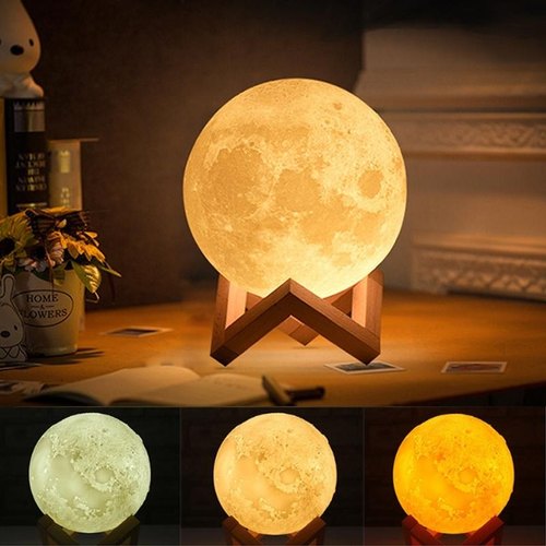 TechFusion.Hub"LED Moon Light Lamp With Stand - Mind Glowing 3D Lamp