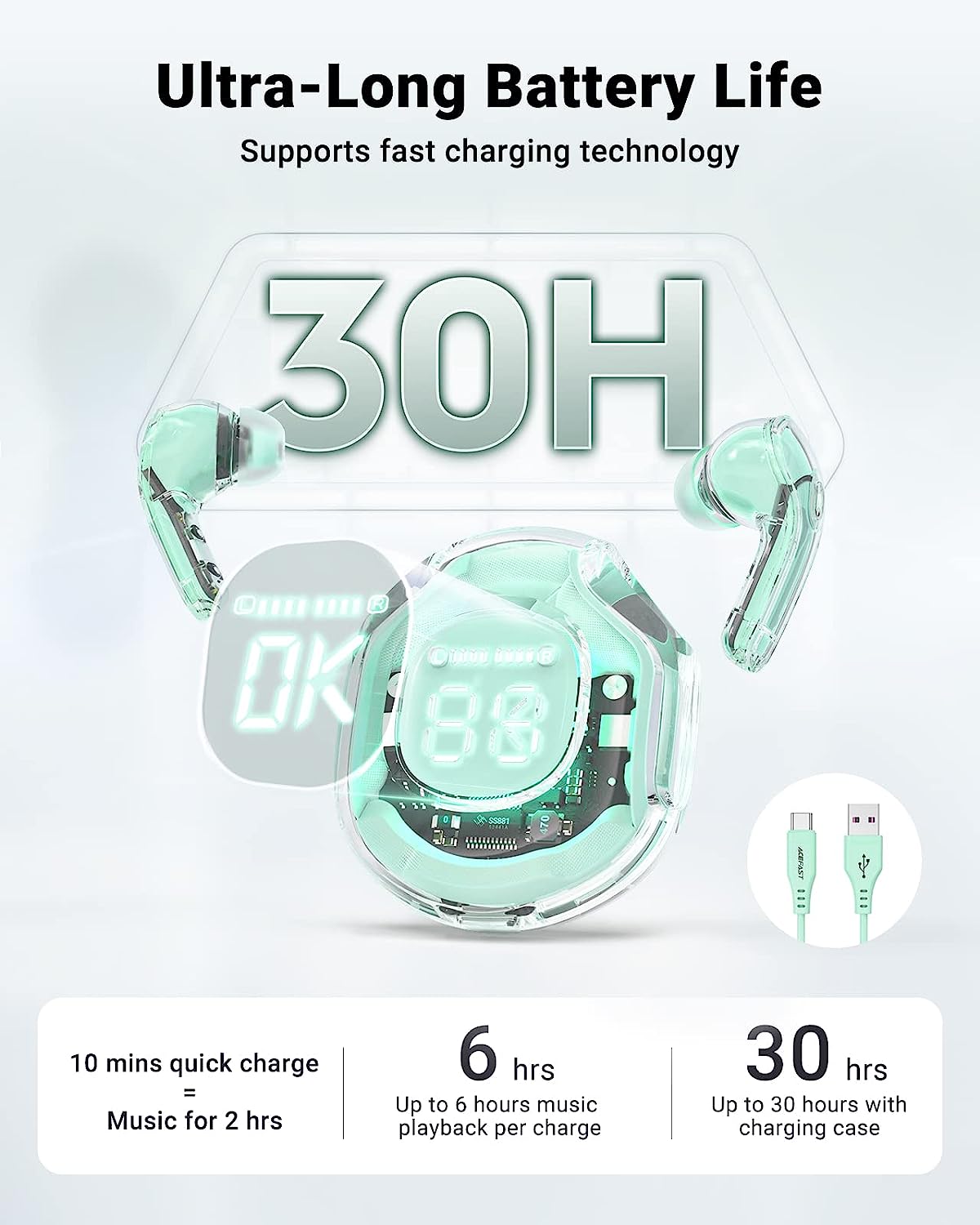 TechFusion.Hub"AIR39 TWS WIRELESS AIRBUDS with Free Protective Cover