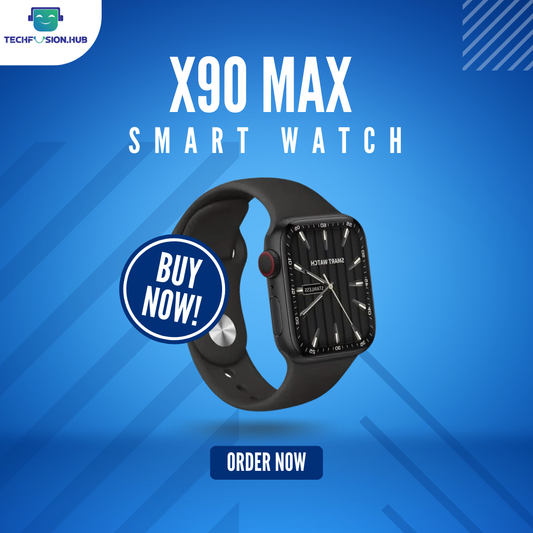 TechFusion.Hub"X90 Max Smart Watch – 2.2" HD Display, Bluetooth Calling, Health Monitoring & Sports Modes