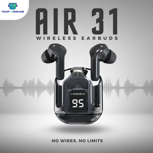 TechFusion.Hub"Air 31 TWS Wireless Earbuds with Free Protective Cover