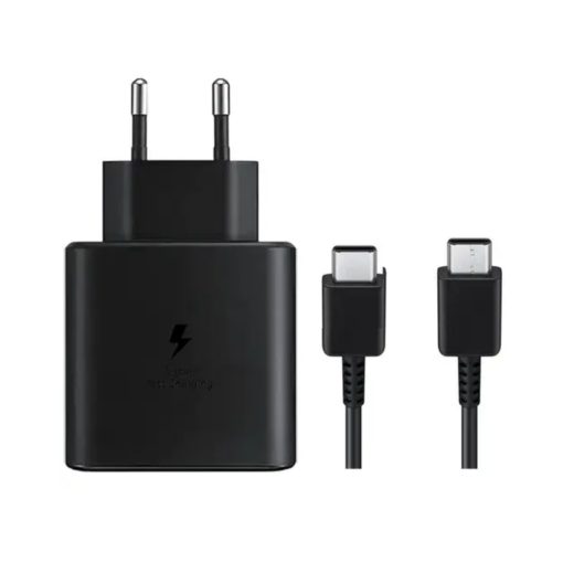 TechFusion.Hub"Samsung 45w PD Super Fast Charging Adapter With Type-C Cable – 2 Pin