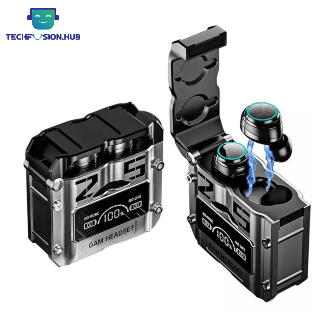 TechFusion.Hub"M25 TWS True Wireless Bluetooth 5.3 Earbuds | HiFi Stereo Sound | Bluetooth Earbuds | Noise Cancelling Wireless Earbuds | Charging Case