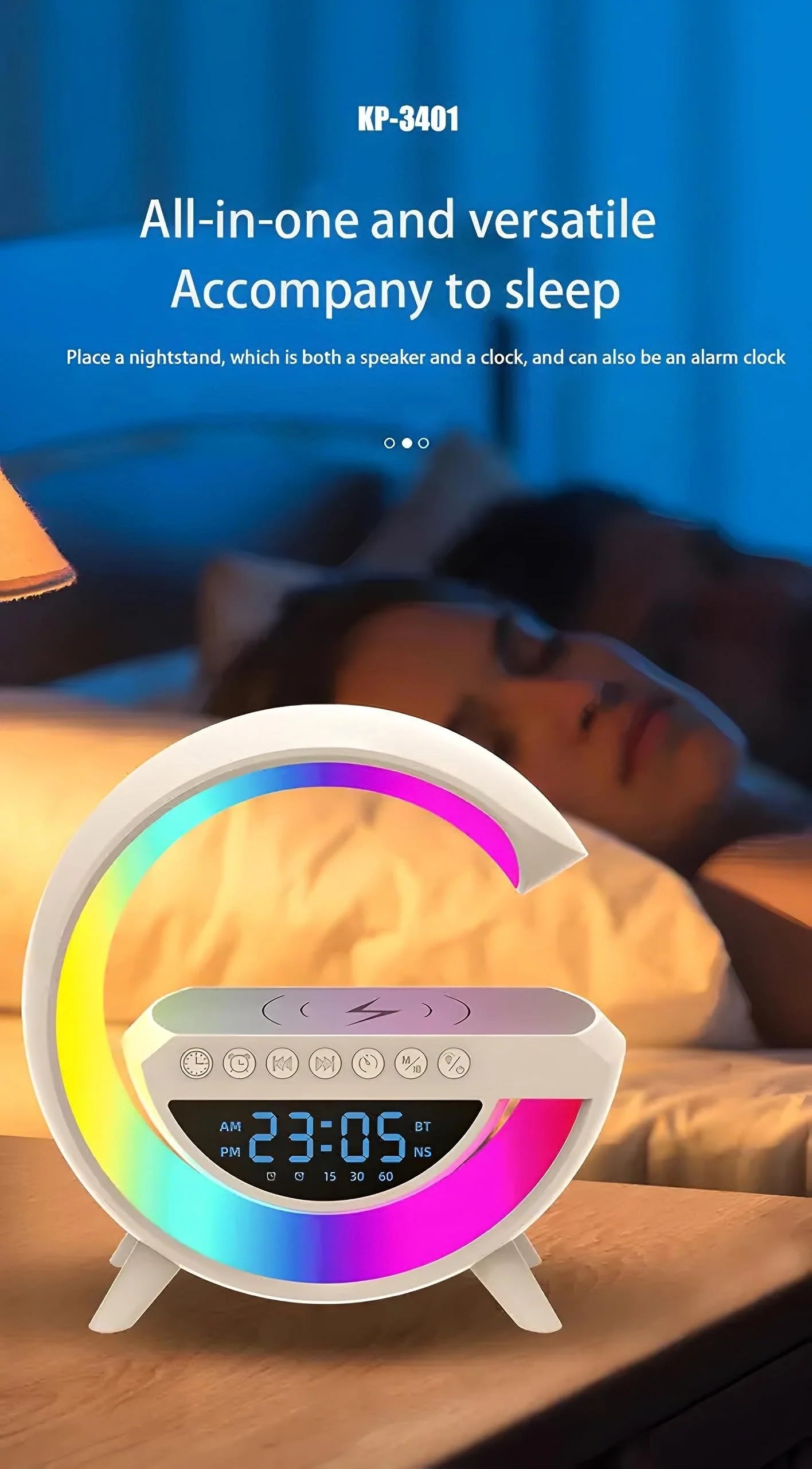 TechFusion.Hub"Gshape BT-3401 LED Light Bluetooth Speaker