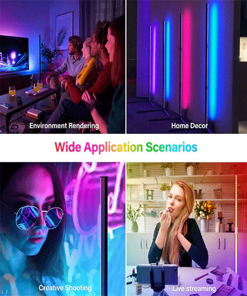 TechFusion.Hub"Floor RGB Corner Lamp App & Remote Controlled