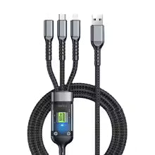 TechFusion.Hub"100w Fast Charging Cable Three-in-one Charging Cable Universal 3 1 Fast Charging Cable with Type-c Micro Usb Connectors for Cell