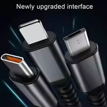 TechFusion.Hub"100w Fast Charging Cable Three-in-one Charging Cable Universal 3 1 Fast Charging Cable with Type-c Micro Usb Connectors for Cell